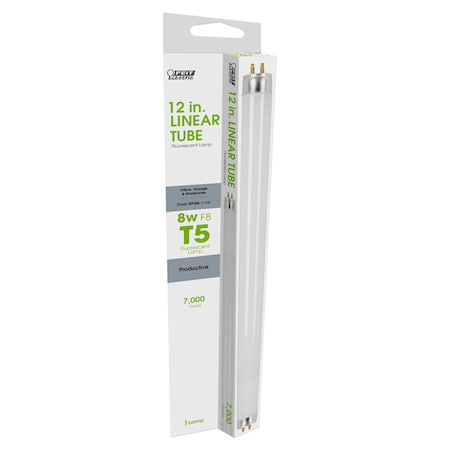 Feit Electric Feit Legacy Bulbs 8 W T5 0.63 in. D X 12 in. L Fluorescent Bulb Cool White Linear 4100 K 1 pk F8T5/CW/RP